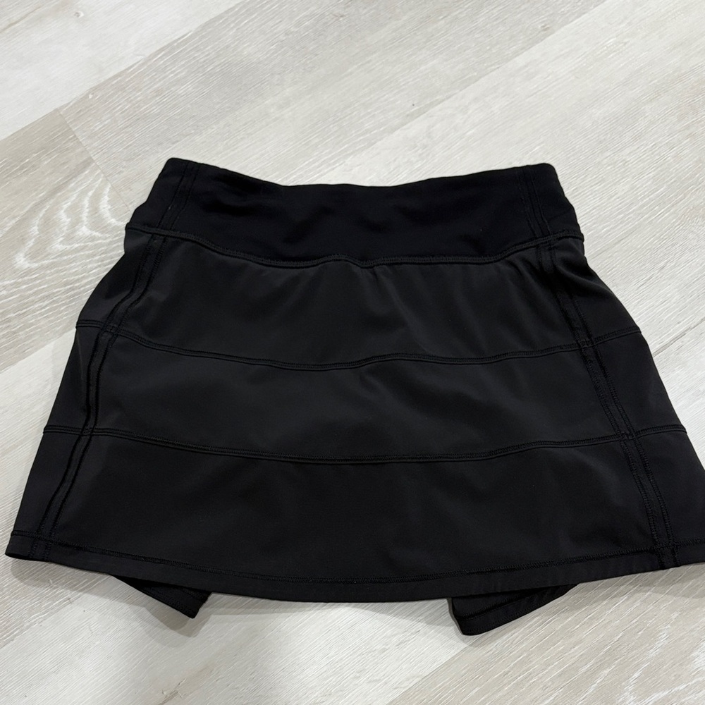 Black Lululemon Long Pace Rival Skirt